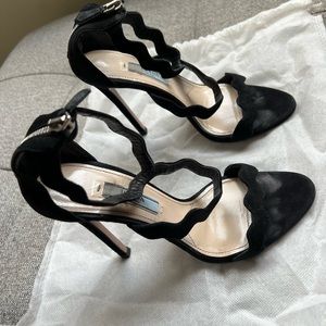 Rare Prada Suede Scalloped Sandals